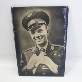 Сувенирное настенное панно "Юрий Гагарин", размеры 21х15см